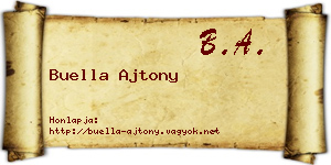 Buella Ajtony névjegykártya
